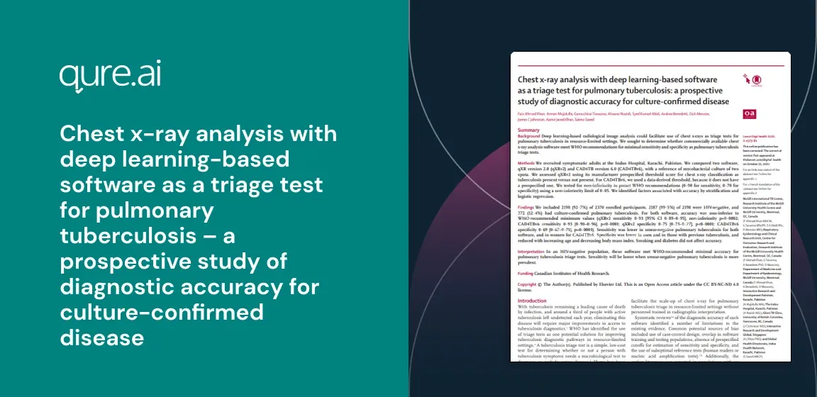 Chest x-ray analysis with deep learning-based software as a triage test for pulmonary tuberculosis – a prospective study of diagnostic accuracy for culture-confirmed disease.webp