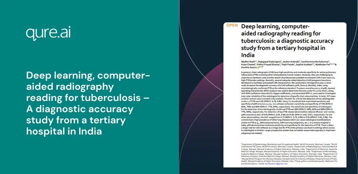 Deep learning, computer-aided radiography reading for tuberculosis – A diagnostic accuracy study from a tertiary hospital in India.webp