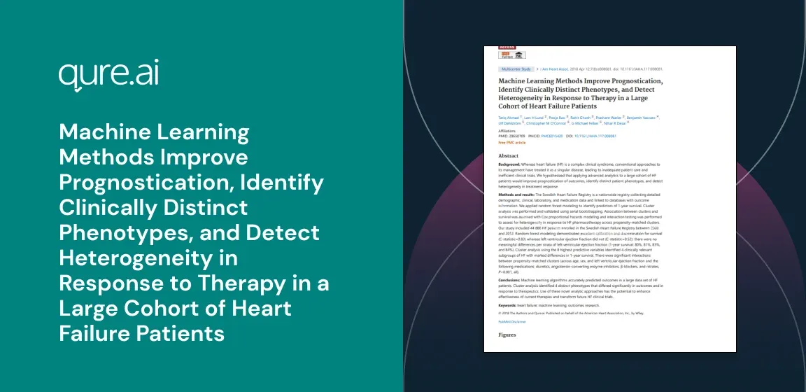 Machine Learning Methods Improve Prognostication, Identify Clinically Distinct Phenotypes, and Detect Heterogeneity in Response to Therapy in a Large Cohort of Heart Failure Patients.webp