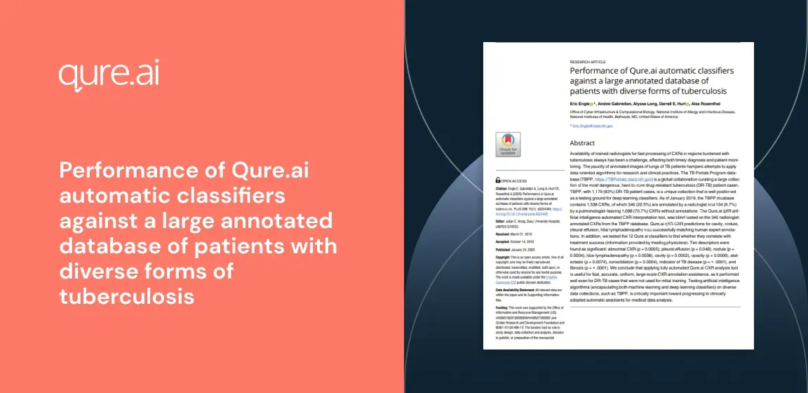 Performance of Qure.ai automatic classifiers against a large annotated database of patients with diverse forms of tuberculosis.webp