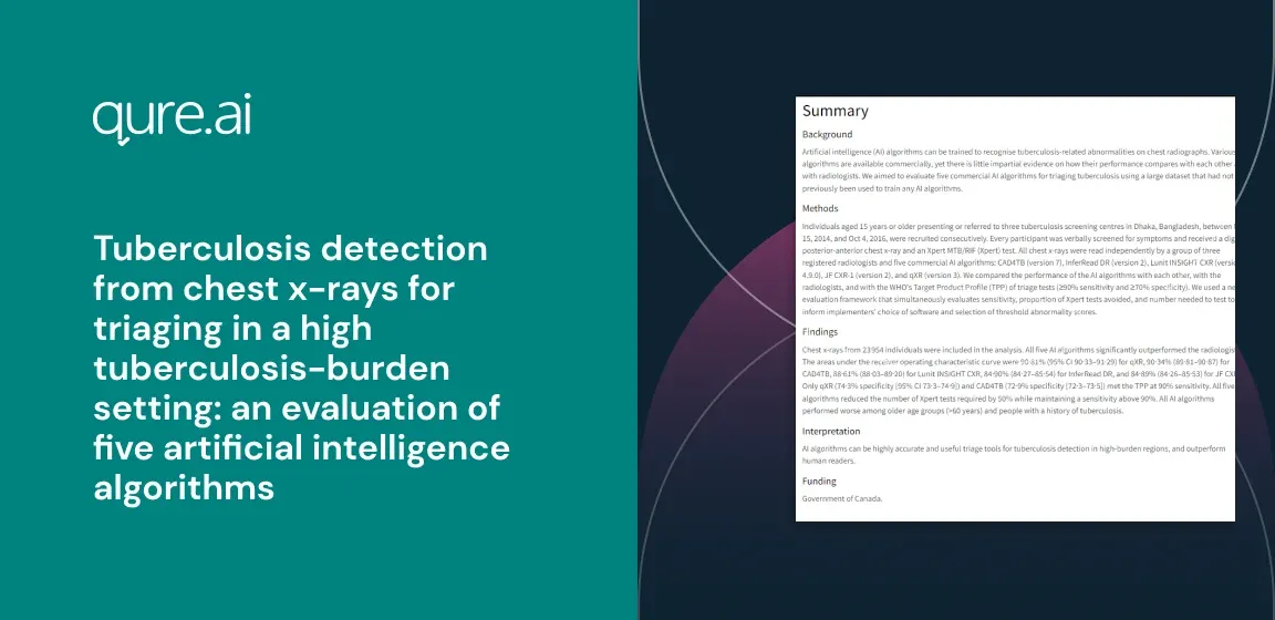 Tuberculosis detection from chest x-rays for triaging in a high tuberculosis-burden setting an evaluation of five artificial intelligence algorithms.webp